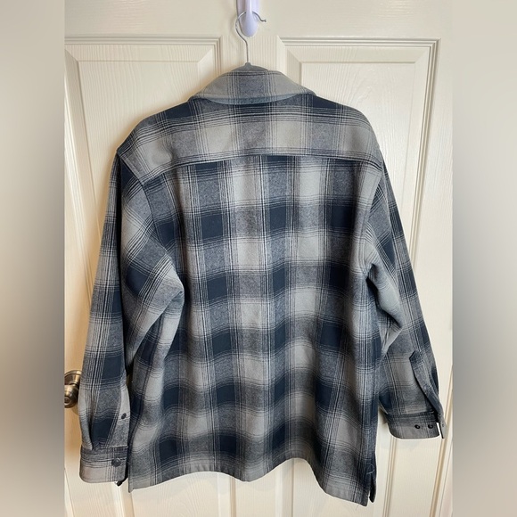Ridgecut heavy fleece lined jacket Shacket Black and Gray Plaid large - Picture 3 of 13